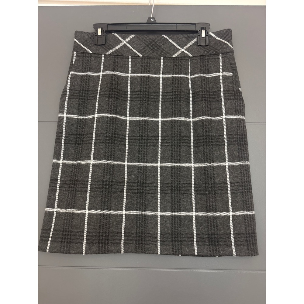 ARCHITECT Women's Plaid Pencil Skirt Gray White Size Small Career Casual